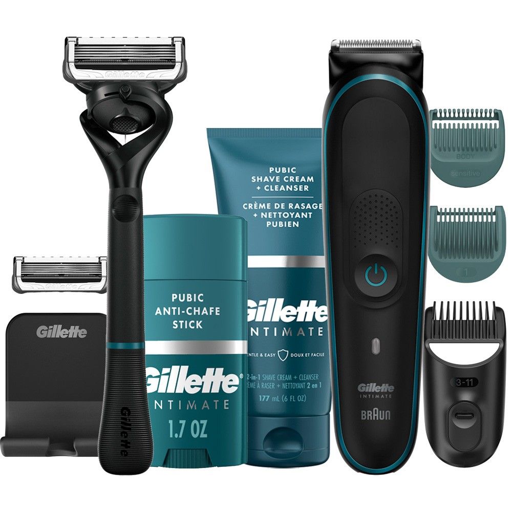 Set of Gillette INTIMATE Essentials Kit products